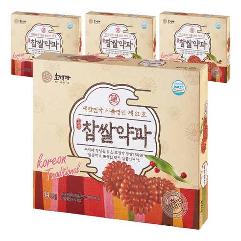 호정가 찹쌀약과, 490g, 4개