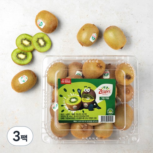 제스프리 그린키위, 1.5kg, 3팩