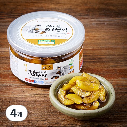 피아골미선씨 아삭아삭 새콤달콤 매실장아찌, 340g, 4개