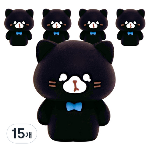 고양이 연필깎이, 검정, 15개