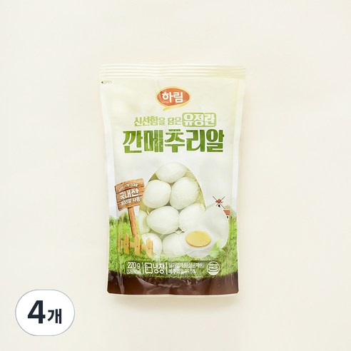하림 유정란 깐메추리알, 270g, 4개