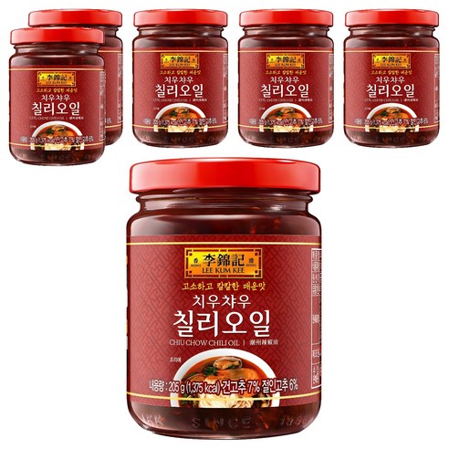 이금기 치우챠우 칠리오일, 205g, 6개