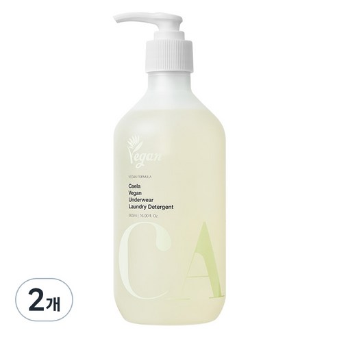 카엘라 여성용 비건 속옷 세제, 500ml, 2개