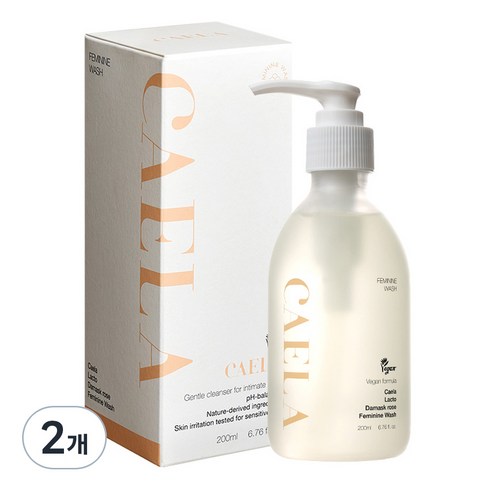 카엘라 락토 다마스크로즈 여성청결제 젤형, 200ml, 2개