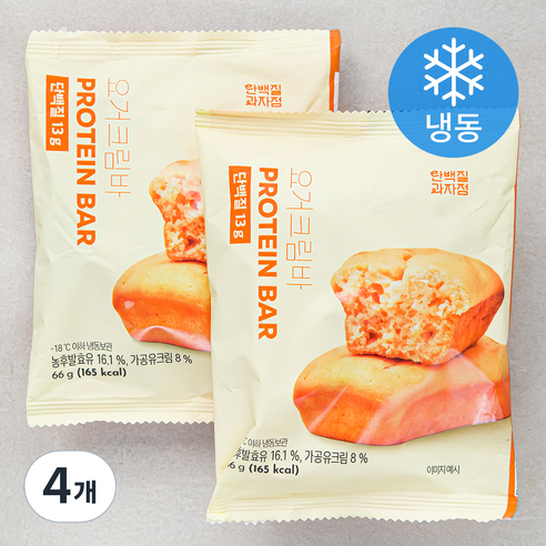 단백질과자점 요거크림바 (냉동), 66g, 4개