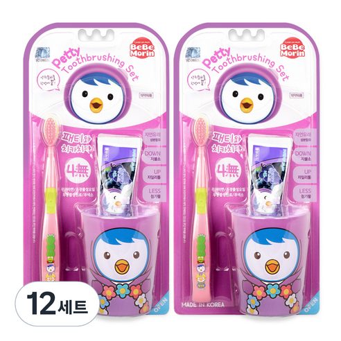 베베모린 뽀로로 와 함께 치카치카 유아 양치세트 패티, 12세트