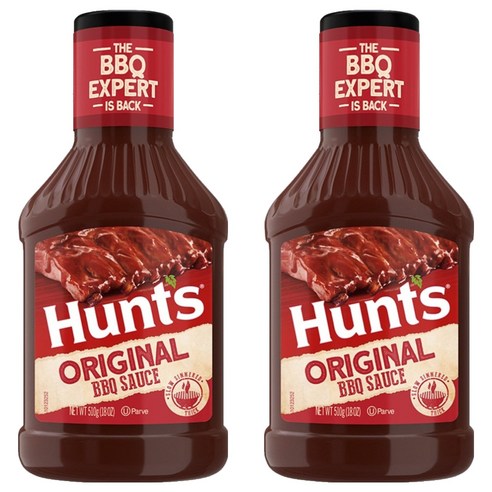 헌츠 오리지날 바베큐소스, 510g, 2개