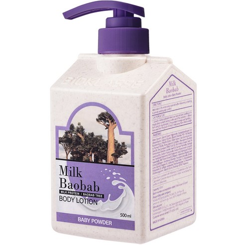 Milk baobab Large-capacity body lotion Baby powder scent, 500ml, one
