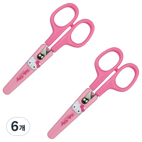 바이하츠 안전캡가위, 헬로키티, 6개