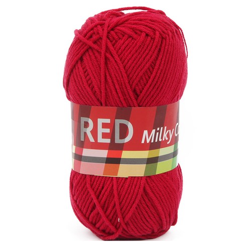 브랜드얀 밀키코튼 뜨개실, 50체리크림슨, 1개