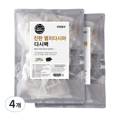 마켓밀러 진한 멸치다시마 다시팩 20p, 320g, 4개