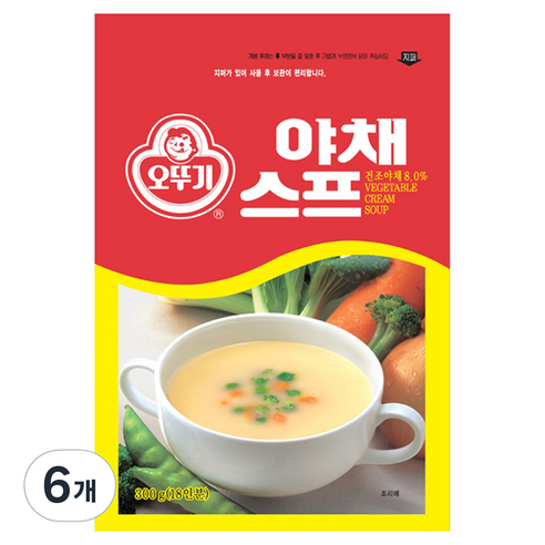 오뚜기 야채 스프, 300g, 6개