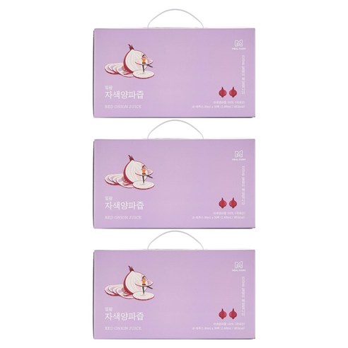 밀팜 자색양파 순수 착즙, 2.4L, 3개