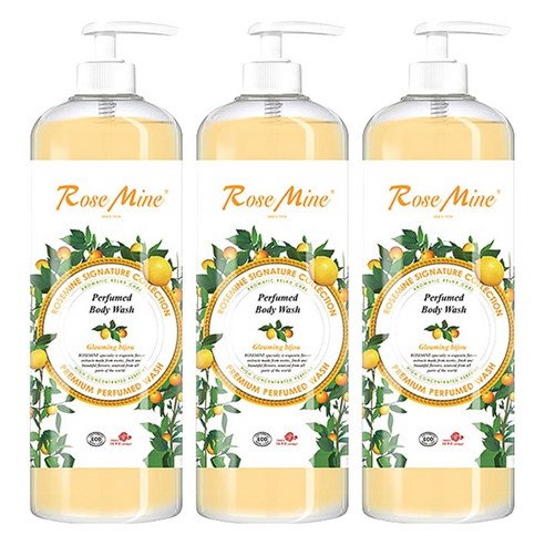 로즈마인 퍼퓸드 바디워시 글리밍 비쥬, 1000ml, 3개