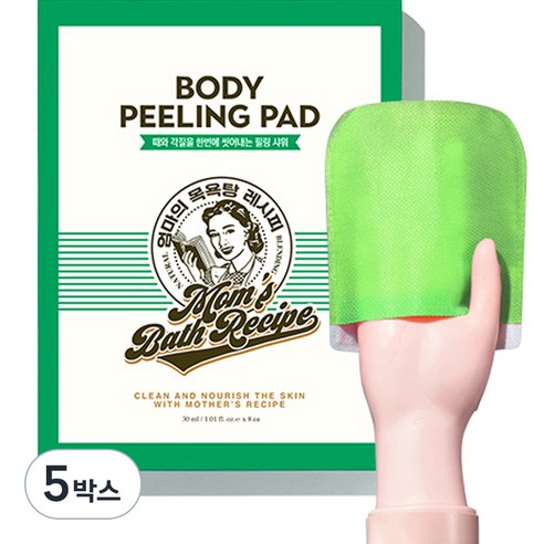 엄마의목욕탕레시피 바디필링패드 오리지널, 240ml, 5박스