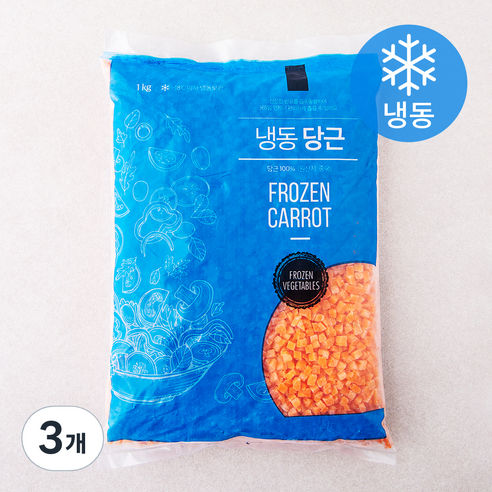 냉동식품 당근 다이스 (냉동), 1kg, 3개
