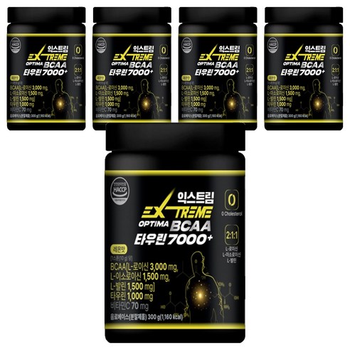 익스트림 OPTIMA BCAA 타우린 7000+, 300g, 5개