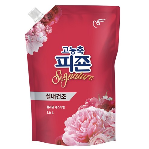 피죤 고농축 시그니처 섬유유연제 리필 플라워페스티벌, 1600ml, 1개