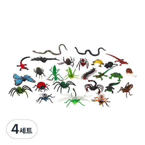 캐스비 네이처 동물왕국 곤충 피규어 세트 KBN2549, 4세트