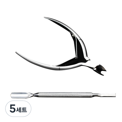 애니데코 네일 니퍼 + 푸셔, 혼합색상, 5세트