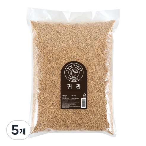 월드그린 싱싱 귀리, 3kg, 5개
