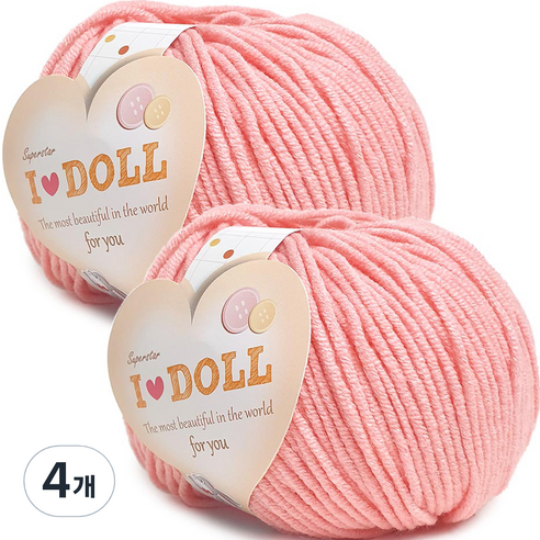 니뜨 아이돌 실 45g, 8 피치핑크, 4개
