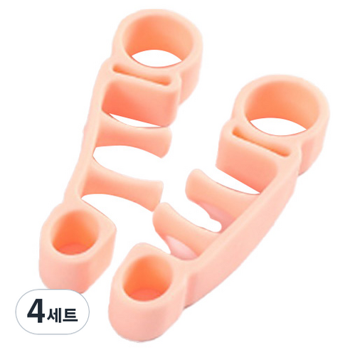 위키셀 실리콘 발가락링 2세대 양발착용 세트 핑크, 4세트
