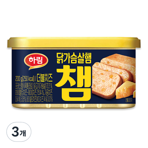 하림 닭가슴살챔더블치즈 200g, 12개