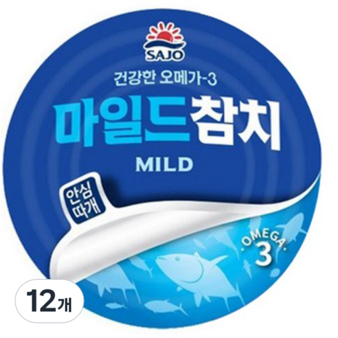 사조 마일드 참치, 135g, 12개