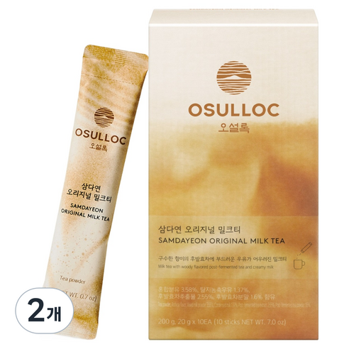 오설록 삼다연 오리지널 밀크티, 20g, 10개입, 2개