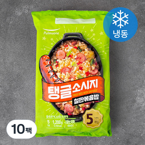 풀무원 탱글소시지 철판볶음밥 (냉동), 240g, 10팩