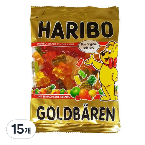 하리보 골드베렌 젤리, 200g, 15개
