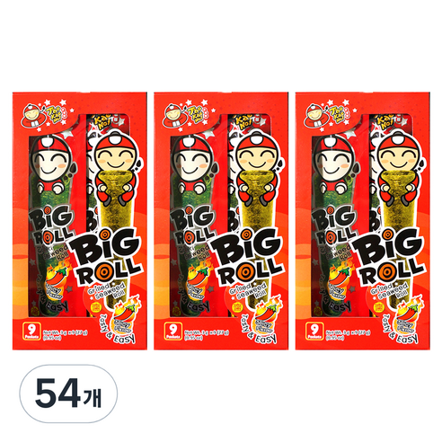 타오케노이 빅롤 김스낵 스파이시, 3g, 54개