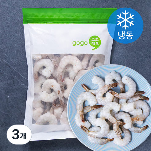 고고새우 생칵테일새우 26/30 (냉동), 600g(특대), 3개