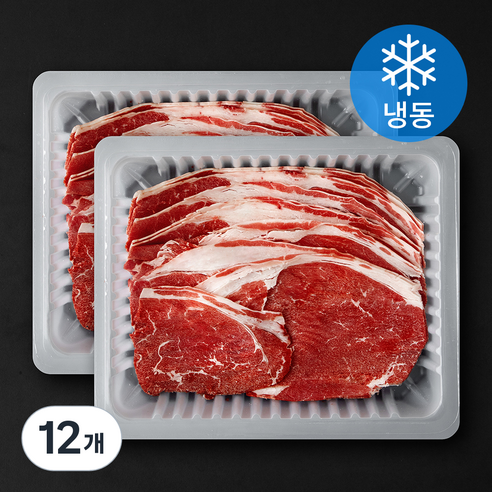 미국산 미트코리아 앞다리살 소불고기용 (냉동), 12개, 350g