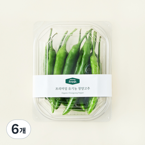 프리미엄 유기농 청양고추, 150g, 6개
