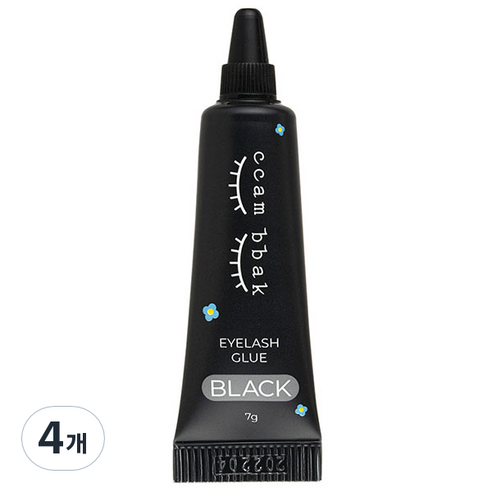 깜빡 글루 속눈썹 접착제 7g, 블랙, 4개