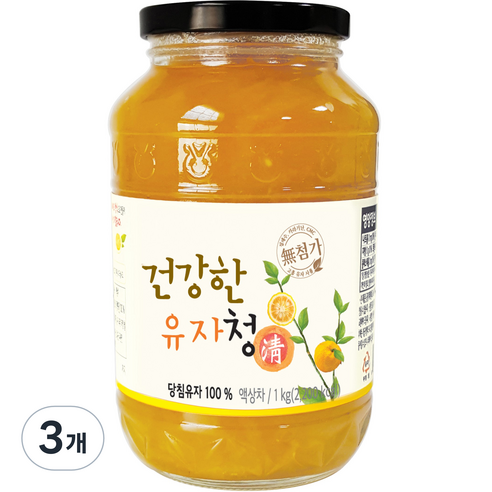 두원농협유자가공사업소 다온웰 건강한 유자청, 1kg, 1개입, 3개