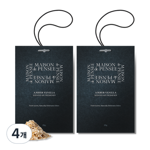 메종드 펜세 퍼퓸 에어 프레셔너 20g, 4개, 엠버 바닐라
