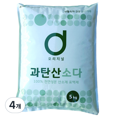 오리지널 과탄산소다 산소계표백제, 5kg, 4개