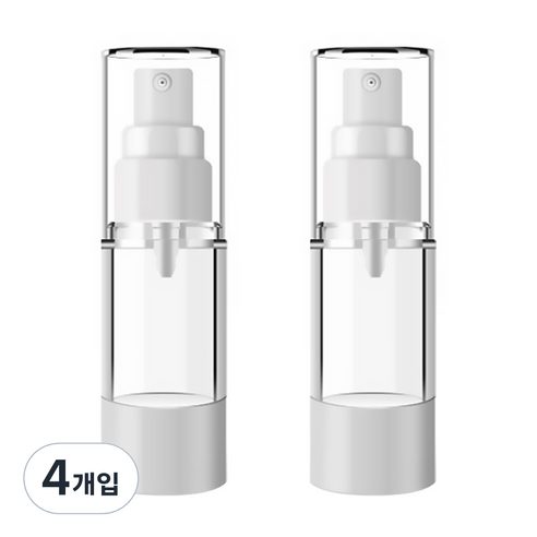 DM 뷰티 휴대용 스프레이 공병 플랫 진공 30ml, 혼합 색상, 4개입