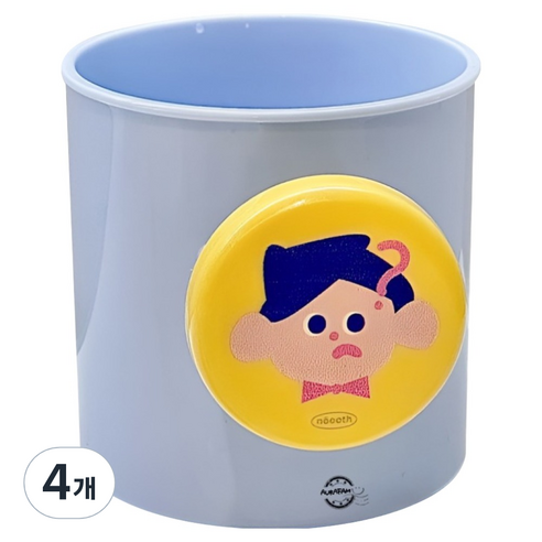 noooth 아우라팸 가족 양치컵 플라스틱, 아들, 4개