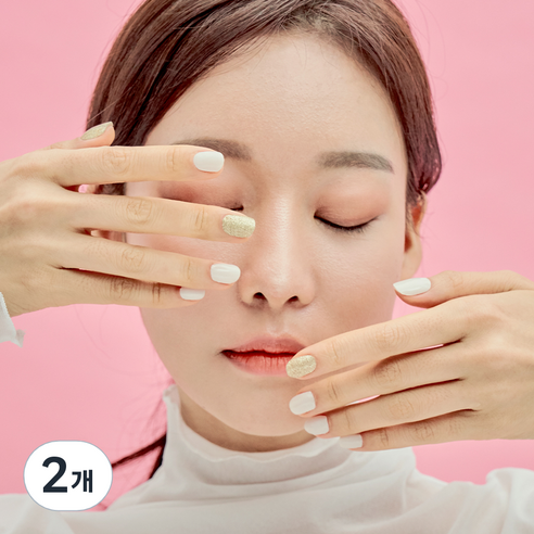붙이는 젤네일 블링온 스티커, 2개, 코코넛밀크