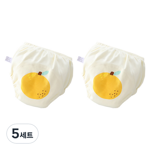 베베니즈 후르츠 유아 배변훈련팬티 2p, 오렌지, 5세트