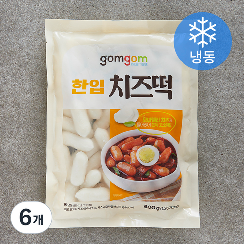곰곰 한입 치즈떡 (냉동), 600g, 6개