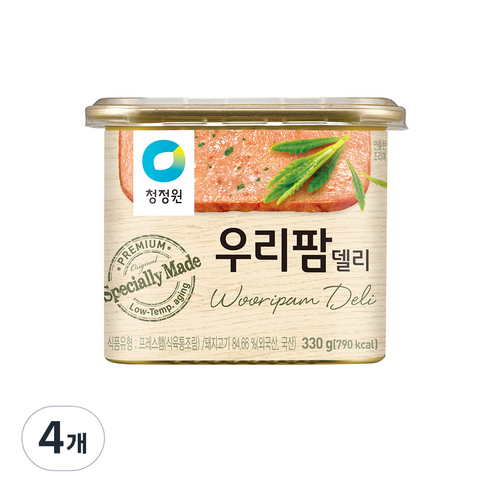 우리팜 청정원 델리 햄통조림, 4개