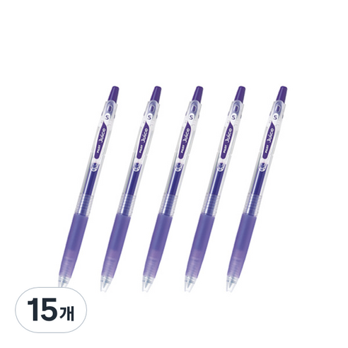 파이롯트 주스 젤잉크펜 0.5mm LJU-10EF, 바이올렛, 15개