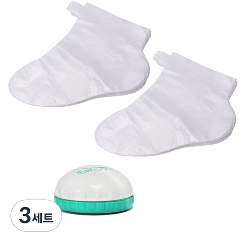 모나코올리브 각질제거 발 보습 랩 200p + 원형 각질 제거기 세트, 3세트