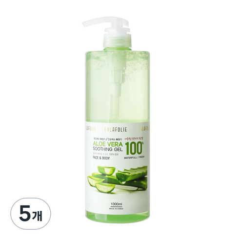라라폴리 알로에베라 100 수딩젤, 1000ml, 5개