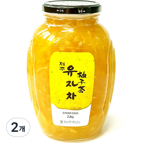 제주 과일청 유자차, 2.2kg, 1개입, 2개